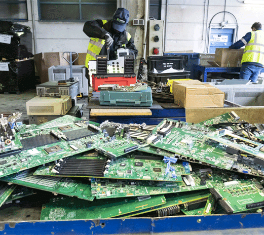 D3E_Vision_Recyclage_Paprec Grosse quantité de matériel électronique