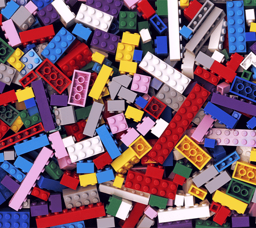 Thermoplastiques Legos en plastique