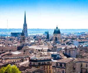 Cityscape of Bordeaux in France