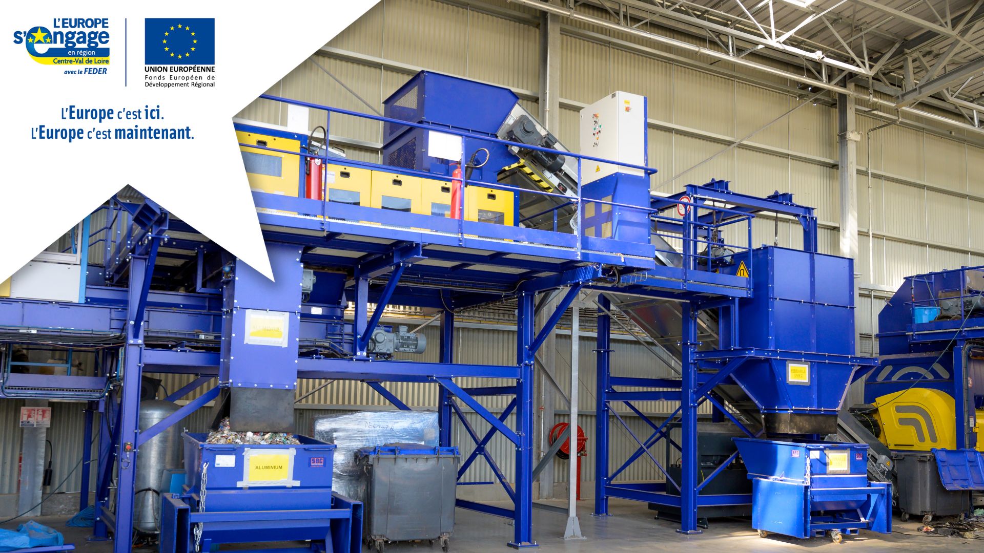 Implantation_chaine_tri_CSR_Chanceaux_Pres_Loches_Coved_Paprec Cette opération est cofinancée par l’Union européenne. L’Europe s’engage en région Centre-Val de Loire avec le Fonds Européen de Développement Régional.
