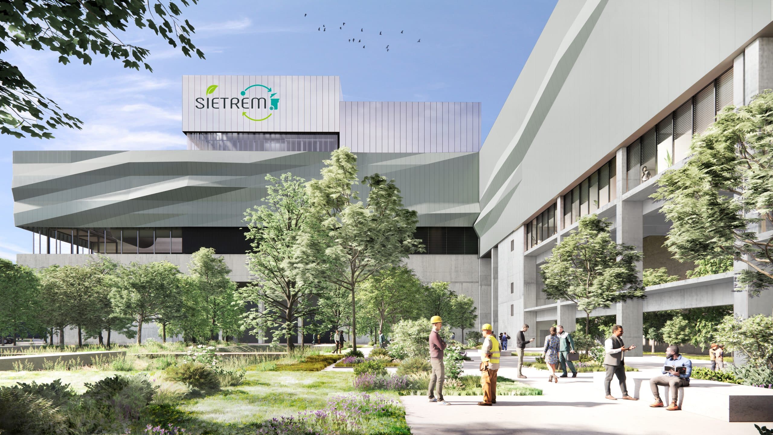 vue intérieure jardin et zone déconstruite