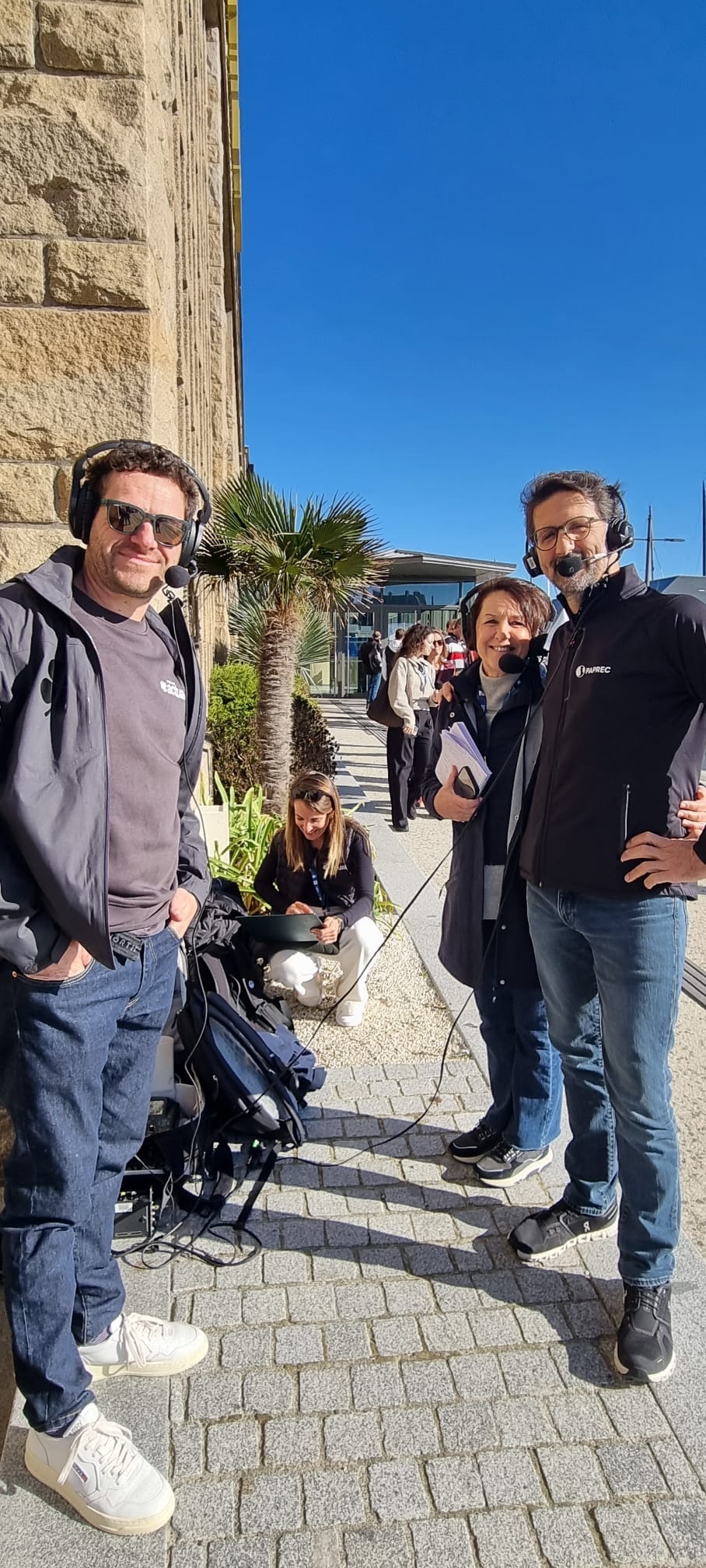 Interview du skipper du Team Paprec sur les pontons de Saint-Malo