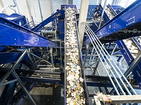 Inauguration of a selective collection sorting plant in Chassieu, France