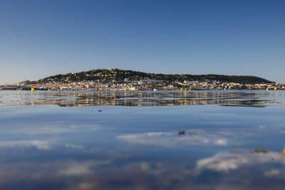 View of Sète from the Etang de Thau