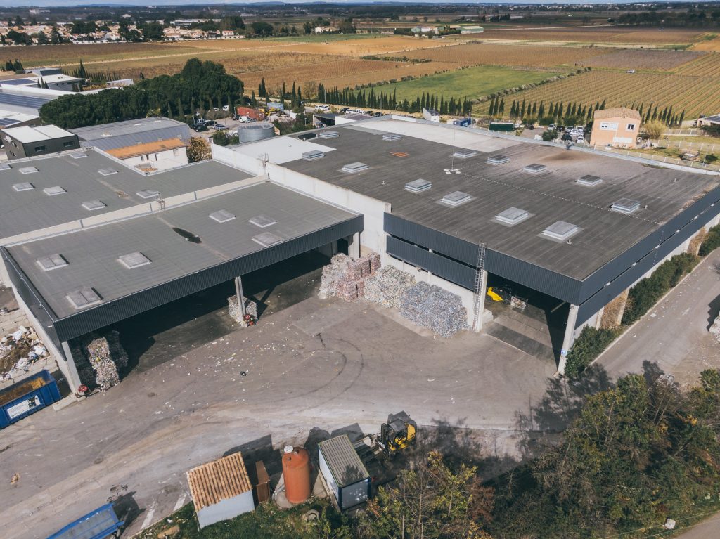 vue aérienne de Paprec Trivalo 34 Lansargues